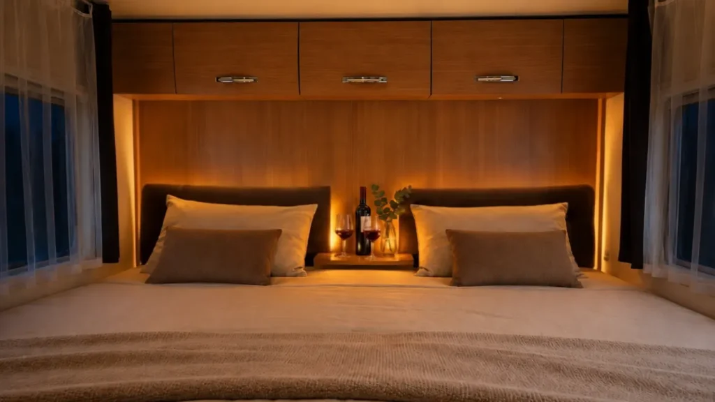 Kingsize bed camper